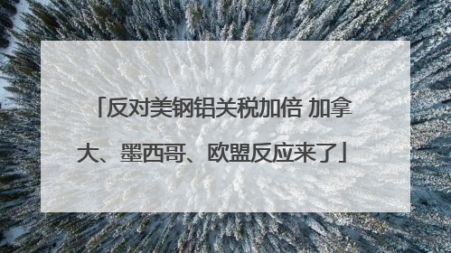 反对美钢铝关税加倍 加拿大、墨西哥、欧盟反应来了