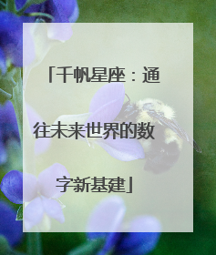 千帆星座：通往未来世界的数字新基建
