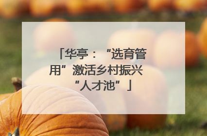 华亭：“选育管用”激活乡村振兴“人才池”