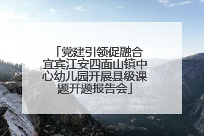 党建引领促融合 宜宾江安四面山镇中心幼儿园开展县级课题开题报告会