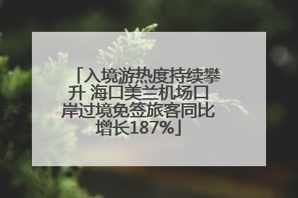入境游热度持续攀升 海口美兰机场口岸过境免签旅客同比增长187%