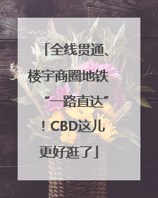 全线贯通、楼宇商圈地铁“一路直达”！CBD这儿更好逛了