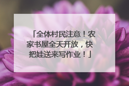 全体村民注意！农家书屋全天开放，快把娃送来写作业！