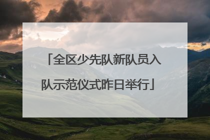 全区少先队新队员入队示范仪式昨日举行