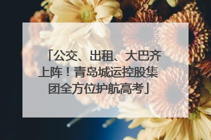 公交、出租、大巴齐上阵！青岛城运控股集团全方位护航高考