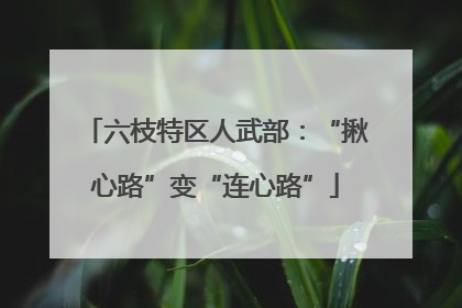 六枝特区人武部：“揪心路”变“连心路”