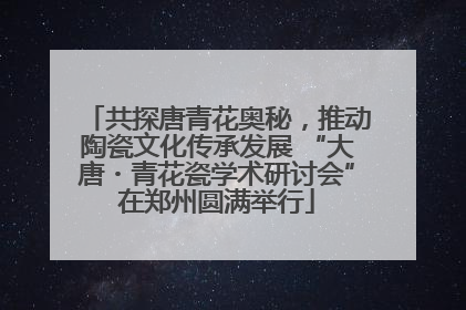 共探唐青花奥秘，推动陶瓷文化传承发展 “大唐・青花瓷学术研讨会”在郑州圆满举行