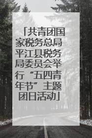 共青团国家税务总局平江县税务局委员会举行“五四青年节”主题团日活动