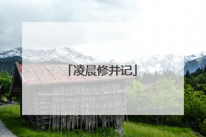 凌晨修井记
