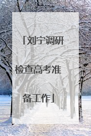 刘宁调研检查高考准备工作