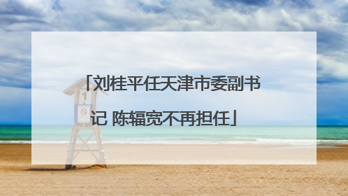 刘桂平任天津市委副书记 陈辐宽不再担任