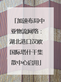 加速布局中亚物流网络：湖北港口汉欧国际塔什干集散中心启用