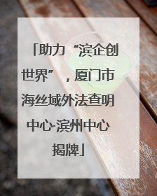 助力“滨企创世界”，厦门市海丝域外法查明中心·滨州中心揭牌