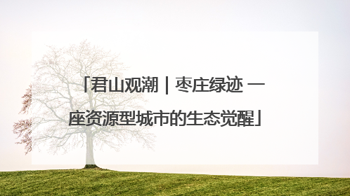 君山观潮｜枣庄绿迹 一座资源型城市的生态觉醒
