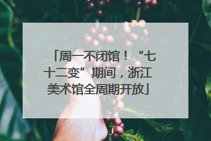 周一不闭馆！“七十二变”期间，浙江美术馆全周期开放