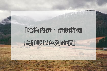 哈梅内伊：伊朗将彻底摧毁以色列政权