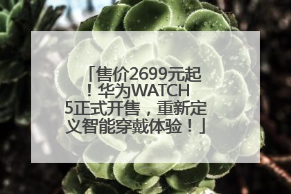 售价2699元起！华为WATCH 5正式开售，重新定义智能穿戴体验！