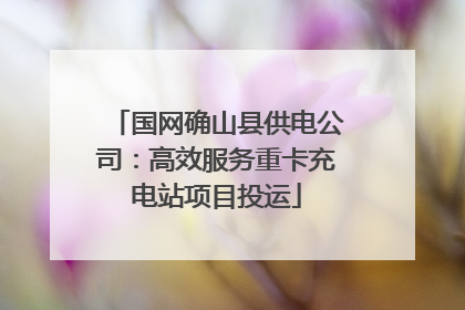 国网确山县供电公司：高效服务重卡充电站项目投运