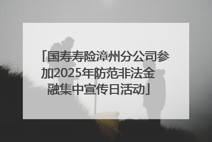 国寿寿险漳州分公司参加2025年防范非法金融集中宣传日活动