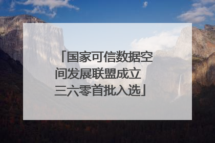 国家可信数据空间发展联盟成立 三六零首批入选