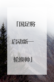 国足将启动新一轮换帅