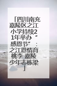 四川南充嘉陵区之江小学持续21年举办“感恩节”：之江恩情育桃李 嘉陵少年志栋梁