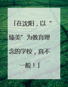 在沈阳，以“臻美”为教育理念的学校，真不一般！