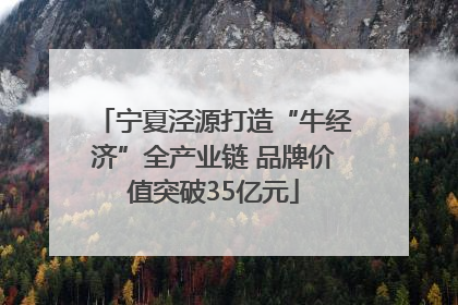 宁夏泾源打造“牛经济”全产业链 品牌价值突破35亿元