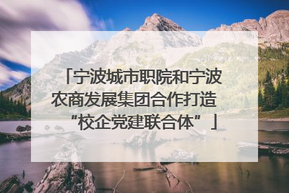 宁波城市职院和宁波农商发展集团合作打造“校企党建联合体”