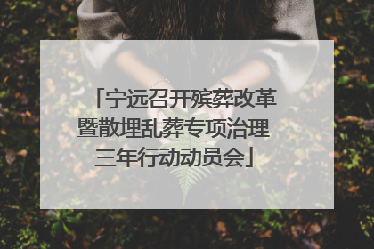 宁远召开殡葬改革暨散埋乱葬专项治理三年行动动员会