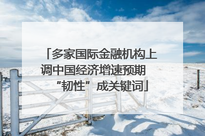 多家国际金融机构上调中国经济增速预期 “韧性”成关键词