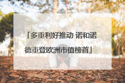 多重利好推动 诺和诺德重登欧洲市值榜首