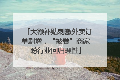 大额补贴刺激外卖订单剧增，“被卷”商家盼行业回归理性