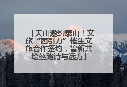 天山邀约泰山！文旅“西引力”催生文旅合作签约，鲁新共绘丝路诗与远方