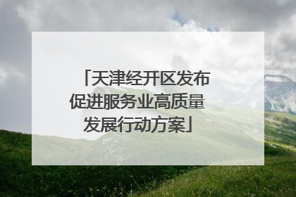 天津经开区发布促进服务业高质量发展行动方案