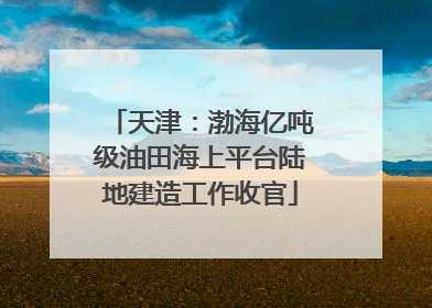 天津：渤海亿吨级油田海上平台陆地建造工作收官
