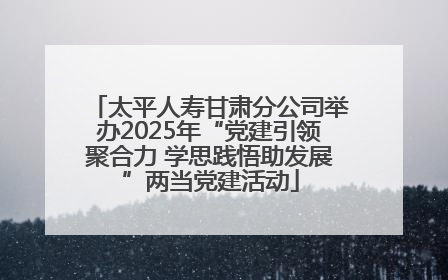 太平人寿甘肃分公司举办2025年“党建引领聚合力 学思践悟助发展”两当党建活动