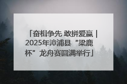 奋楫争先 敢拼爱赢｜2025年漳浦县“梁鹿杯”龙舟赛圆满举行