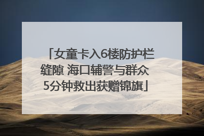 女童卡入6楼防护栏缝隙 海口辅警与群众5分钟救出获赠锦旗
