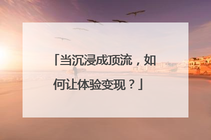 当沉浸成顶流，如何让体验变现？