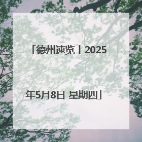 德州速览丨2025年5月8日 星期四