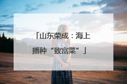 山东荣成：海上播种“致富菜”