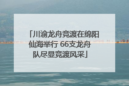 川渝龙舟竞渡在绵阳仙海举行 66支龙舟队尽显竞渡风采