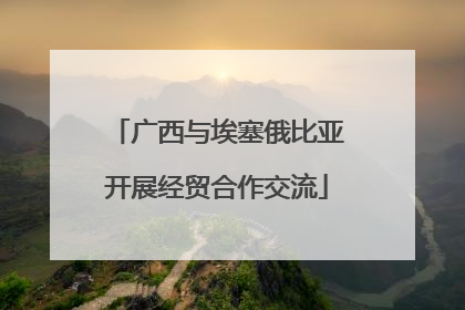 广西与埃塞俄比亚开展经贸合作交流