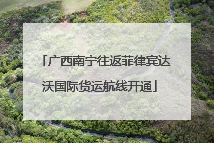 广西南宁往返菲律宾达沃国际货运航线开通