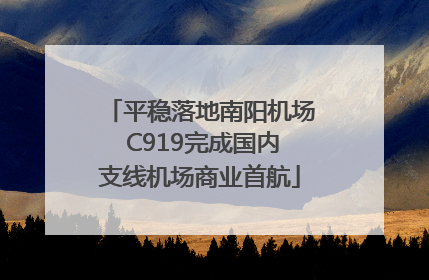 平稳落地南阳机场 C919完成国内支线机场商业首航
