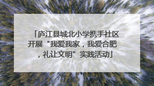 庐江县城北小学携手社区开展“我爱我家，我爱合肥，礼让文明”实践活动