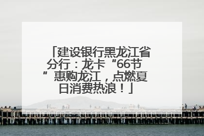 建设银行黑龙江省分行：龙卡“66节”惠购龙江，点燃夏日消费热浪！