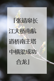 张靖皋长江大桥南航道桥南主塔中横梁成功合龙