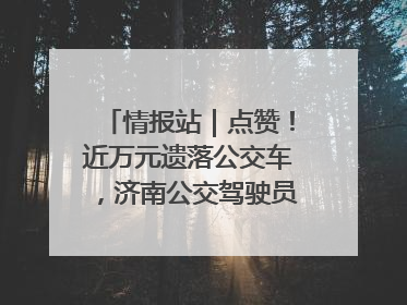 情报站｜点赞！近万元遗落公交车，济南公交驾驶员乘客接力还失主
